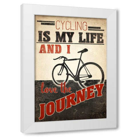 Love The Journey White Modern Wood Framed Art Print by Kimberly, Allen