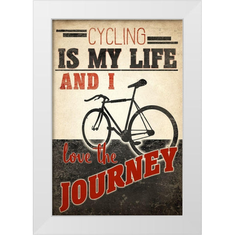 Love The Journey White Modern Wood Framed Art Print by Kimberly, Allen
