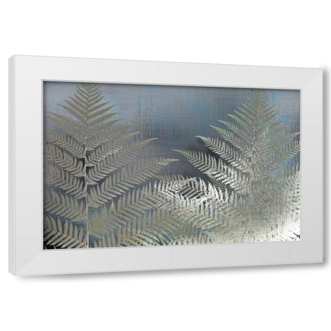 Frosted Ferns White Modern Wood Framed Art Print by Allen, Kimberly
