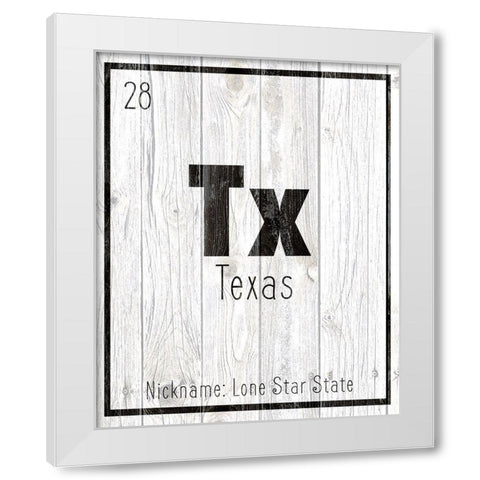 TX White Modern Wood Framed Art Print by Kimberly, Allen