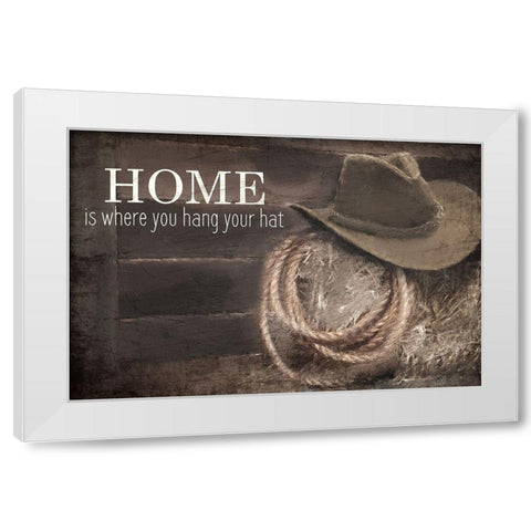 Hang Your Hat White Modern Wood Framed Art Print by Kimberly, Allen