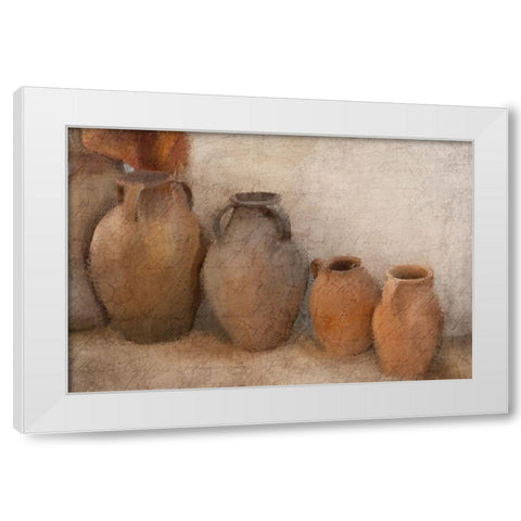In A Row White Modern Wood Framed Art Print by Allen, Kimberly