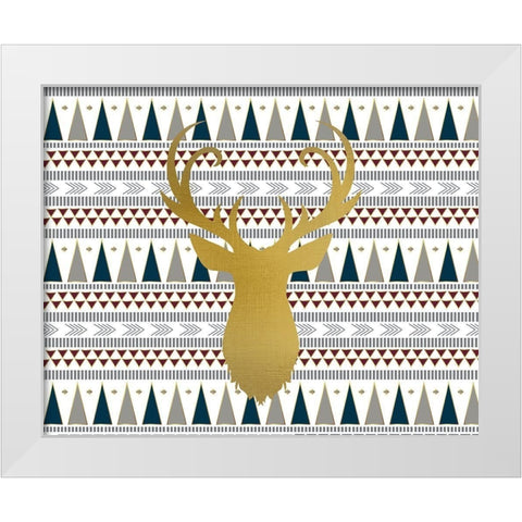 Oh Deer 2 White Modern Wood Framed Art Print by Kimberly, Allen
