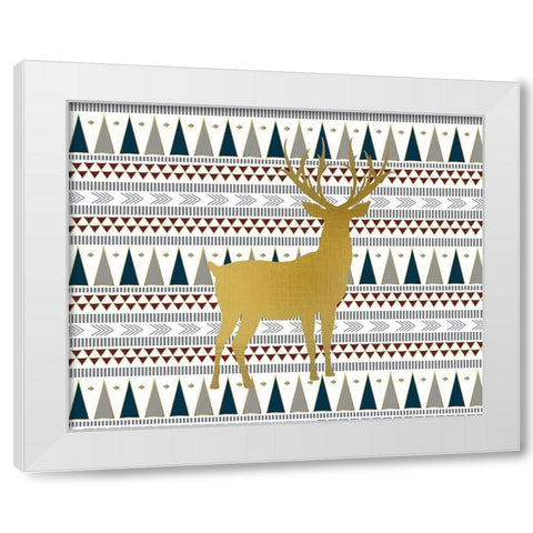 Oh Deer 3 White Modern Wood Framed Art Print by Kimberly, Allen