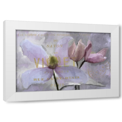 Violet Paris White Modern Wood Framed Art Print by Allen, Kimberly