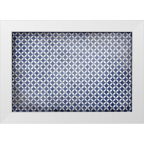 Navy Geo White Modern Wood Framed Art Print by Kimberly, Allen