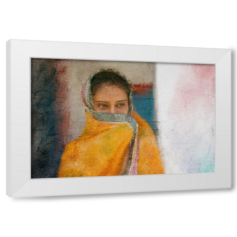 Gaze White Modern Wood Framed Art Print by Kimberly, Allen