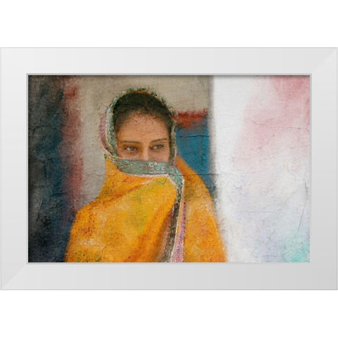 Gaze White Modern Wood Framed Art Print by Kimberly, Allen
