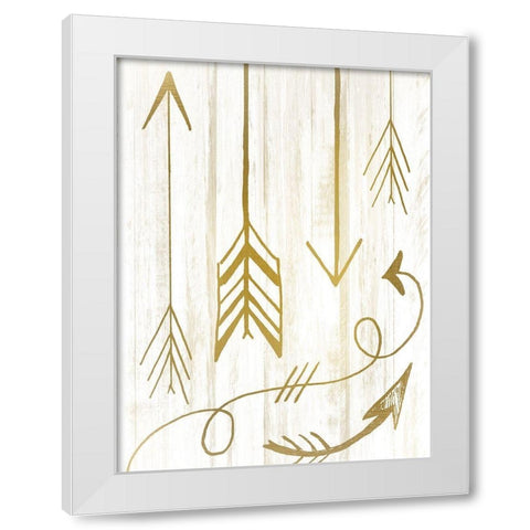 Arrow Way 1 White Modern Wood Framed Art Print by Kimberly, Allen