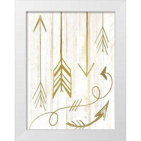 Arrow Way 1 White Modern Wood Framed Art Print by Kimberly, Allen