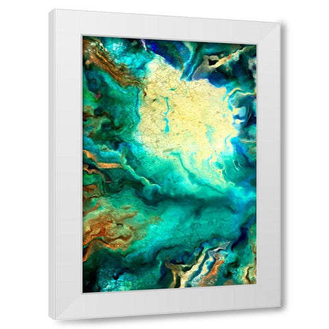Teal Day 1 White Modern Wood Framed Art Print by Allen, Kimberly