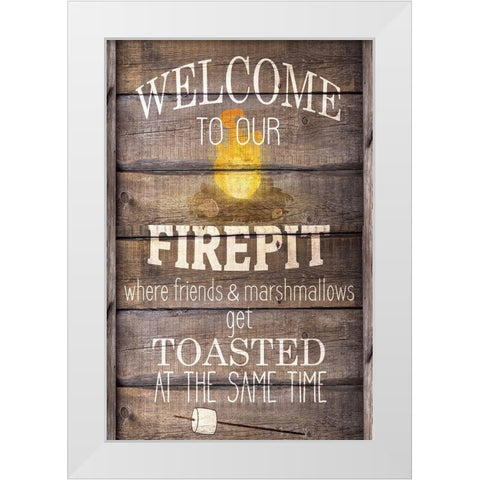 Welcome to our Firepit White Modern Wood Framed Art Print by Kimberly, Allen
