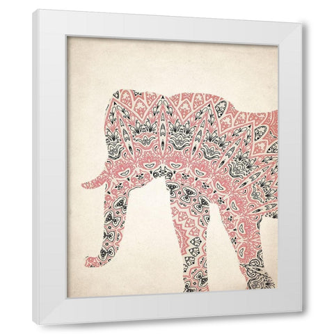 Mandala Elephant 3 White Modern Wood Framed Art Print by Kimberly, Allen