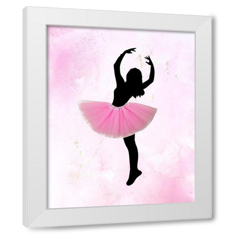 Dancer 1 White Modern Wood Framed Art Print by Kimberly, Allen
