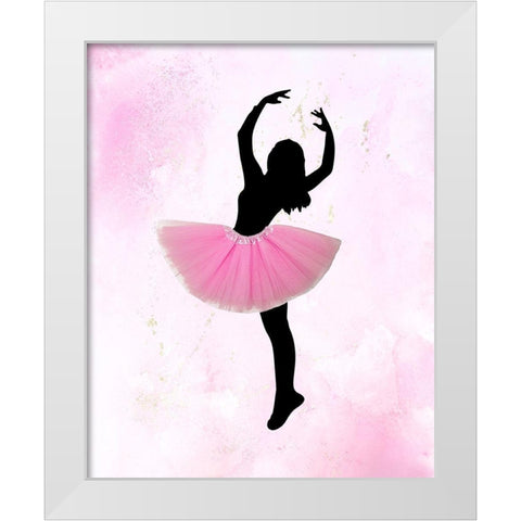 Dancer 1 White Modern Wood Framed Art Print by Kimberly, Allen