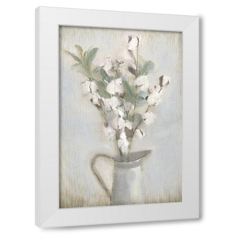 Cotton Bouquet White Modern Wood Framed Art Print by Kimberly, Allen