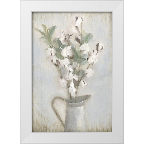 Cotton Bouquet White Modern Wood Framed Art Print by Kimberly, Allen