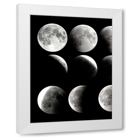 Moon Phase 1 White Modern Wood Framed Art Print by Allen, Kimberly