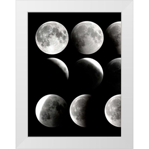 Moon Phase 1 White Modern Wood Framed Art Print by Allen, Kimberly