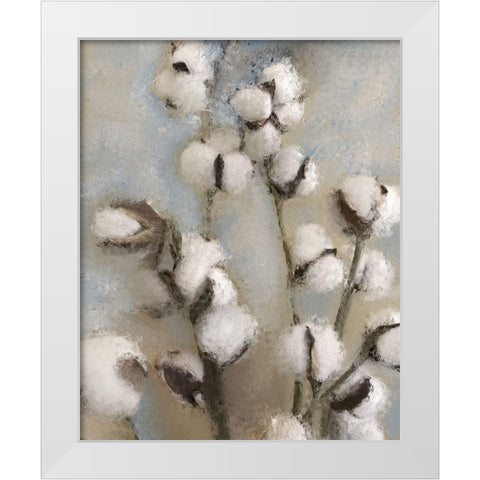 Sprays of Cotton 1 White Modern Wood Framed Art Print by Kimberly, Allen