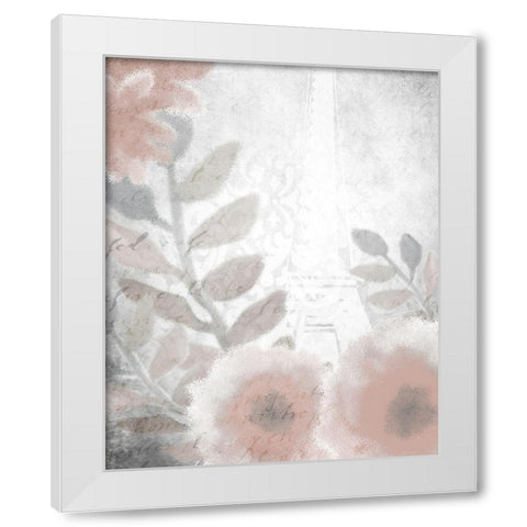 Dusty Rose 4 White Modern Wood Framed Art Print by Kimberly, Allen
