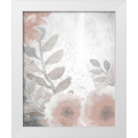 Dusty Rose 4 White Modern Wood Framed Art Print by Kimberly, Allen