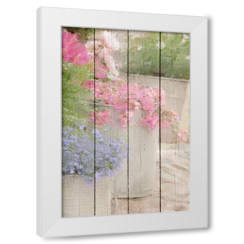 In the Garden White Modern Wood Framed Art Print by Kimberly, Allen