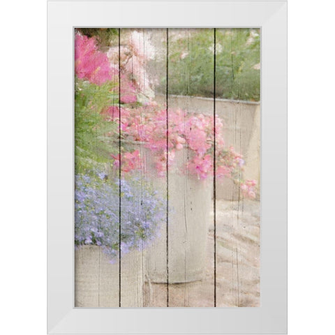 In the Garden White Modern Wood Framed Art Print by Kimberly, Allen