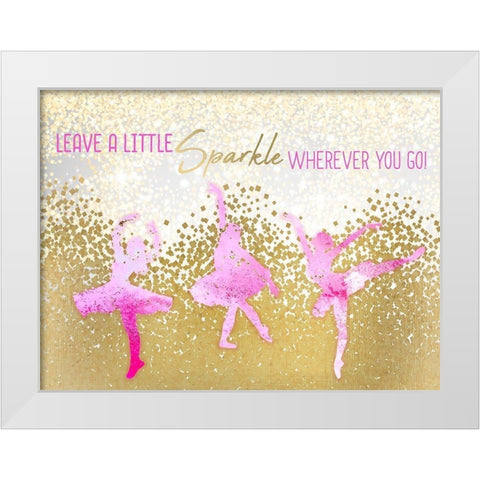 Leave a LIttle Sparkle v2 White Modern Wood Framed Art Print by Kimberly, Allen