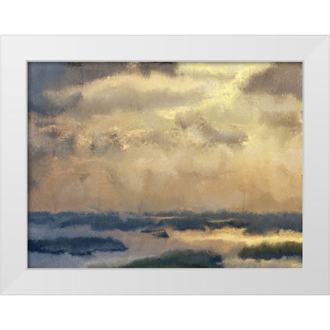 Morning Sky White Modern Wood Framed Art Print by Allen, Kimberly