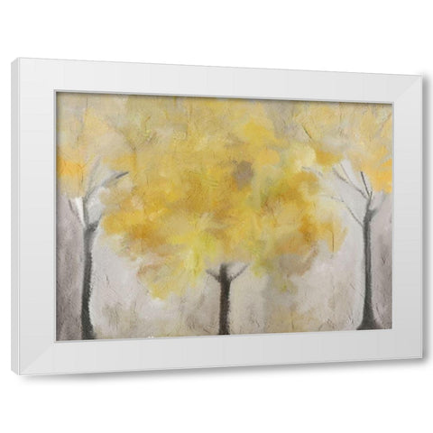 Yellow Grove White Modern Wood Framed Art Print by Allen, Kimberly