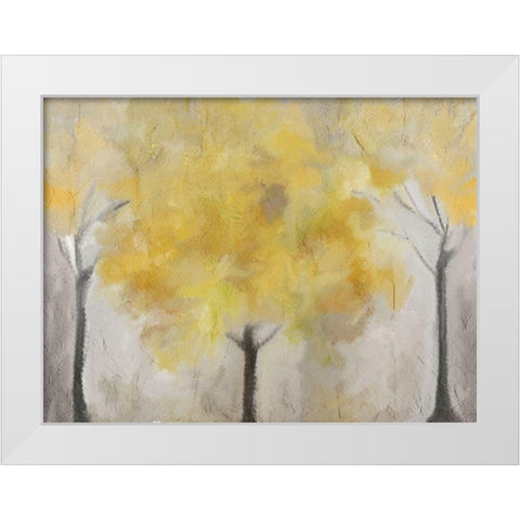 Yellow Grove White Modern Wood Framed Art Print by Allen, Kimberly