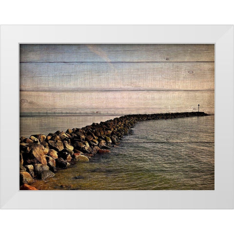 Rock Path White Modern Wood Framed Art Print by Allen, Kimberly