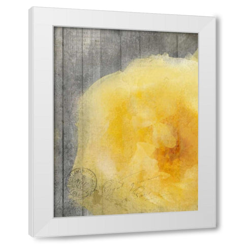 Yellow Bloom White Modern Wood Framed Art Print by Allen, Kimberly