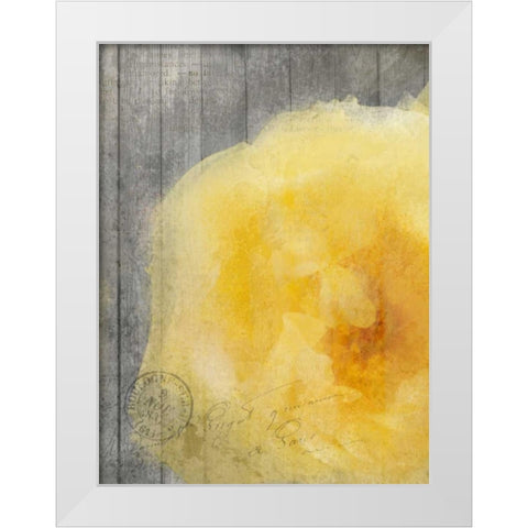 Yellow Bloom White Modern Wood Framed Art Print by Allen, Kimberly