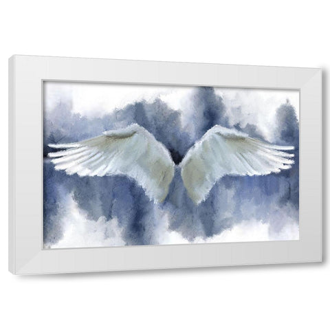 Taking Flight White Modern Wood Framed Art Print by Kimberly, Allen