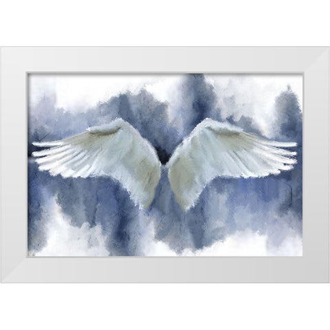 Taking Flight White Modern Wood Framed Art Print by Kimberly, Allen
