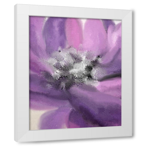 Blooming Purple 1 White Modern Wood Framed Art Print by Allen, Kimberly