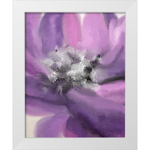 Blooming Purple 1 White Modern Wood Framed Art Print by Allen, Kimberly
