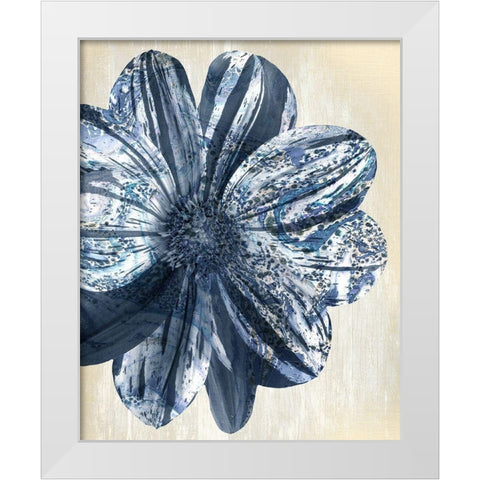 Indigo Marble Bloom 1 White Modern Wood Framed Art Print by Allen, Kimberly