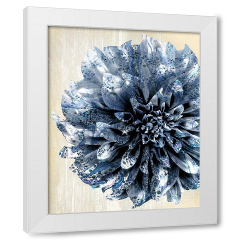 Indigo Marble Bloom 2 White Modern Wood Framed Art Print by Allen, Kimberly