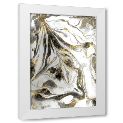 Rivers of Gold White Modern Wood Framed Art Print by Kimberly, Allen