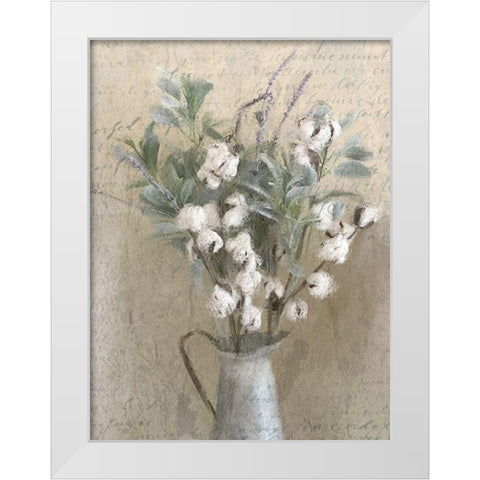 Lavender and Cotton White Modern Wood Framed Art Print by Kimberly, Allen