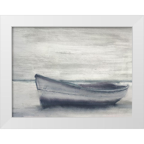 Grey Skies White Modern Wood Framed Art Print by Kimberly, Allen