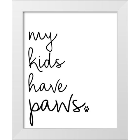 My Kids V2 White Modern Wood Framed Art Print by Allen, Kimberly