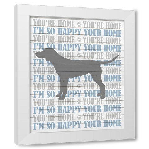 Youre Home v4 White Modern Wood Framed Art Print by Kimberly, Allen
