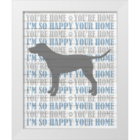 Youre Home v4 White Modern Wood Framed Art Print by Kimberly, Allen