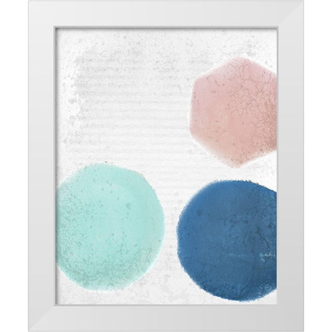 Tri Color 2 White Modern Wood Framed Art Print by Kimberly, Allen