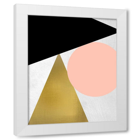 Triangle Circle 1 White Modern Wood Framed Art Print by Kimberly, Allen
