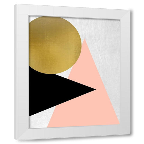 Triangle Circle 2 White Modern Wood Framed Art Print by Kimberly, Allen